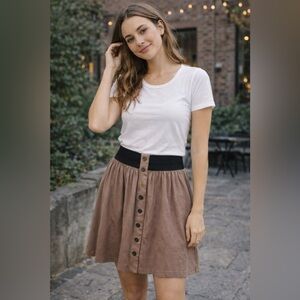 Forever 21 Brown Skater Mini Skirt